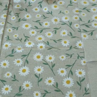 Dekostoff Linenlook Daisy sweet field