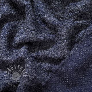 Strickstoff Bouclette navy