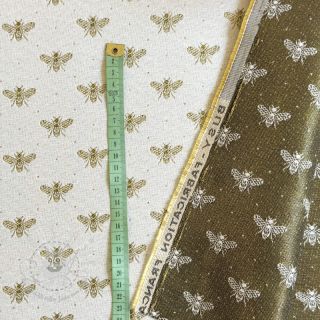 Dekostoff jacquard Busy blanc