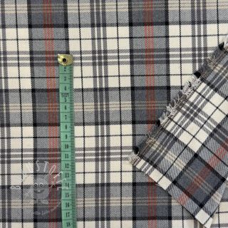 Tartan check ecru/grey/orange