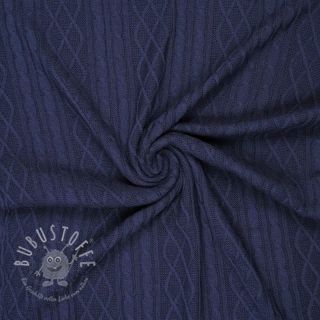 Strickstoff Jacquard CHAIN navy