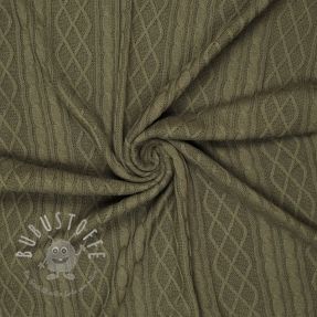 Strickstoff Jacquard CHAIN camo green