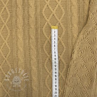 Strickstoff Jacquard CHAIN light brown