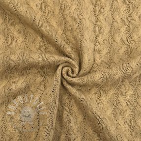 Strickstoff Jacquard CABLE light brown