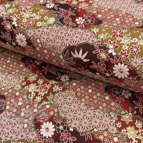 Dekostoff jacquard Nuage allover rouge