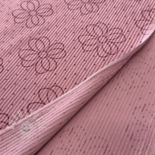 Cord STRETCH Circle flower old pink