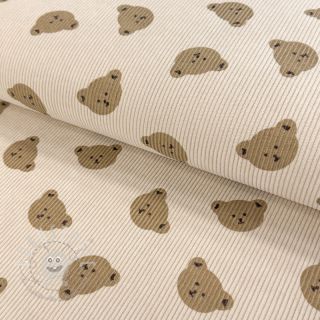 Cord STRETCH Teddy bears design D 2.Klasse