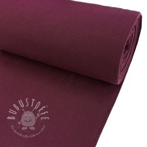 Baumwoll Bündchenstoff glatt PREMIUM bordeaux