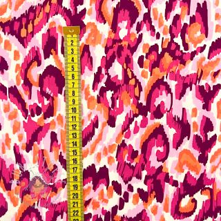 Viskosestoff STRETCH Ikat fuchsia