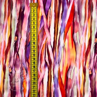 Viskosestoff RADIANCE Abstract stripes pink digital print