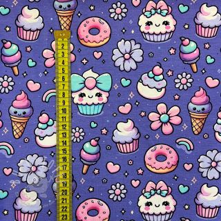 Jersey Sweet food lavender digital print