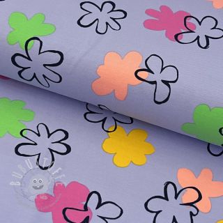 Jersey Flower prints purple