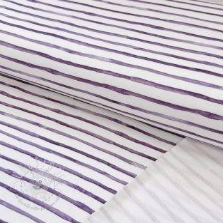 Sweatstoff Wavy stripes violet digital print