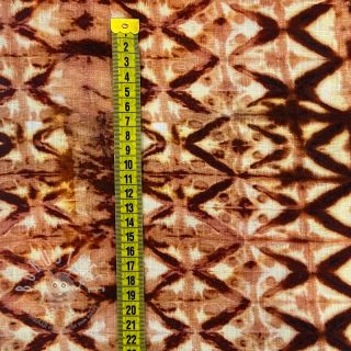 Viskosestoff leinen Shibori TIE DYE brown digital print