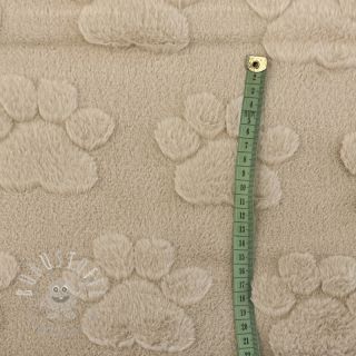 Fleece Paw prints beige