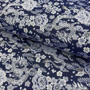 Dekostoff jacquard Draco indigo