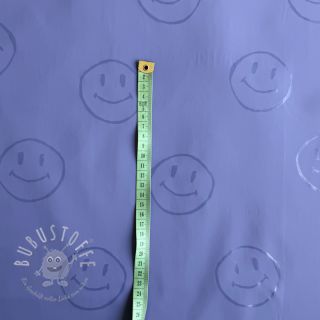 Regenmantel Stoff Happy faces purple