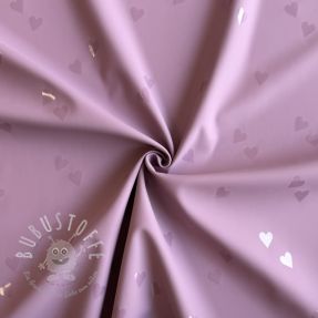 Regenmantel Stoff Hearts purple