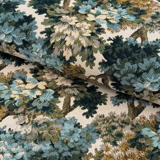 Dekostoff jacquard Aubusson emeraude