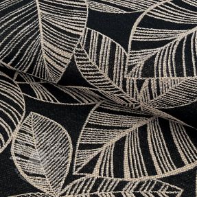 Dekostoff jacquard Valerian allover noir