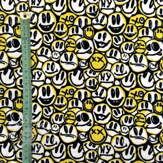 Jersey Pulling faces yellow digital print